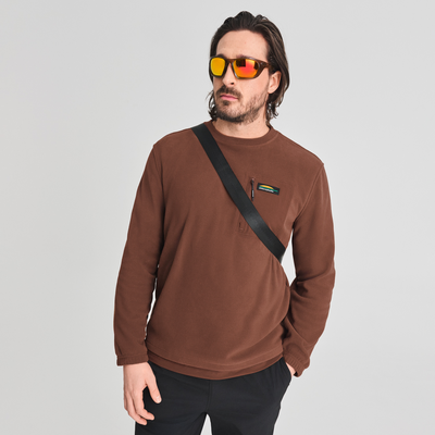 Denali - chandail léger en polaire pour homme couleur brun