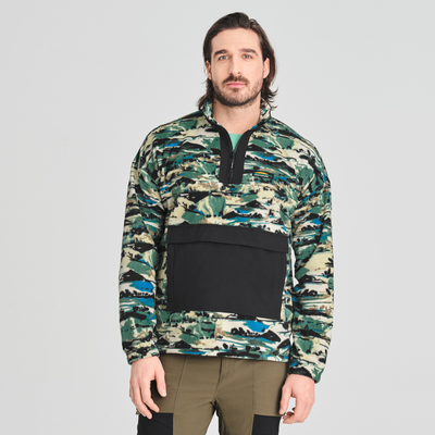 Denali - chandail à demi-zip en polaire couleur vert pour homme