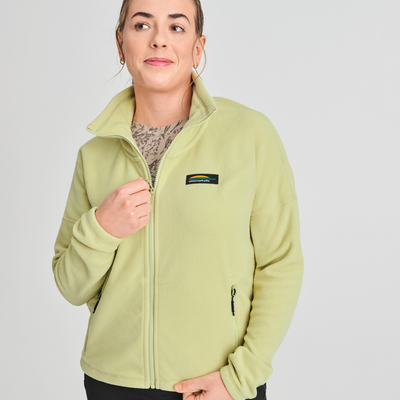 Denali - chandail léger en polar pour femme couleur jaune-vert