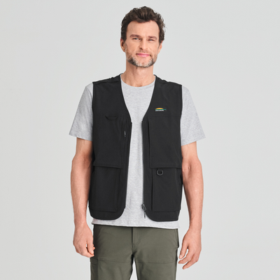 Veste sans manches unisexe avec plusieurs poches couleur Noir