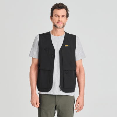 Veste sans manches unisexe avec plusieurs poches couleur Noir