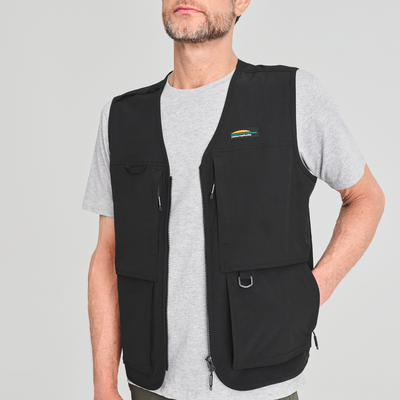 Veste sans manches unisexe avec plusieurs poches couleur Noir