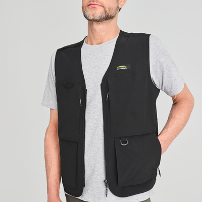 Veste sans manches unisexe avec plusieurs poches couleur Noir