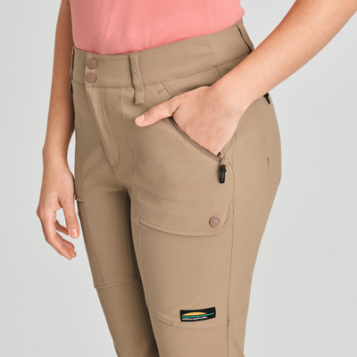 Trek - pantalon de randonnée couleur beige pour femme