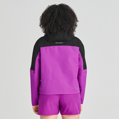 Témis vintage - veste courte imperméable mauve - femme