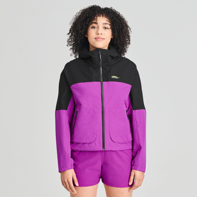 Témis vintage - veste courte imperméable mauve - femme