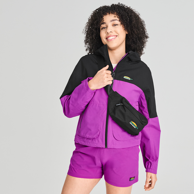 Témis vintage - veste courte imperméable mauve - femme