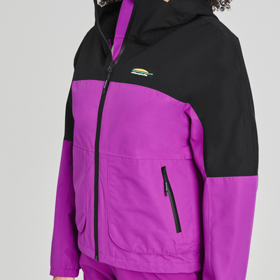 Témis vintage - veste courte imperméable mauve - femme