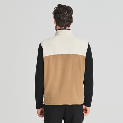 Nilas - chandail en polaire pour homme couleur brun-beige