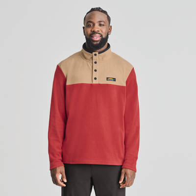 Nilas - chandail en polaire pour homme couleur rouge