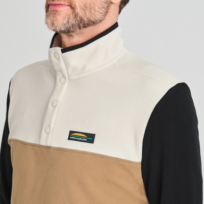 Nilas - chandail en polaire pour homme couleur brun-beige