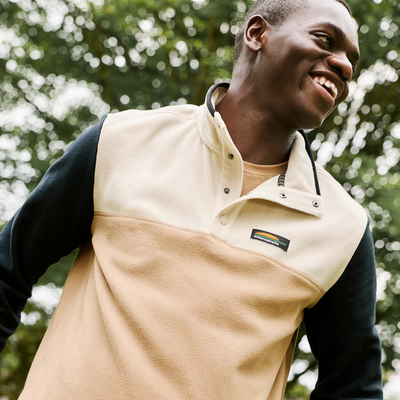 Nilas - chandail en polaire pour homme couleur brun-beige