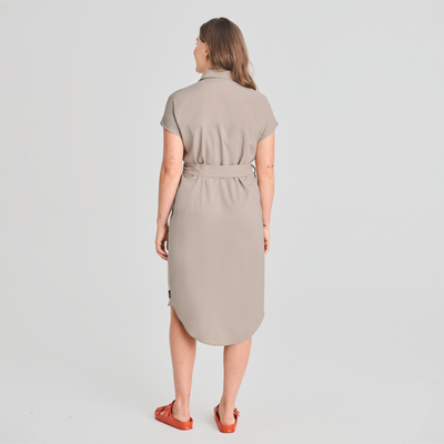 Gaspé - robe chemise de couleur beige pour femme