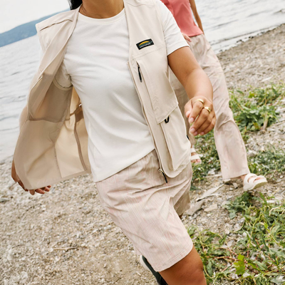 Jupe-short beige Azimut pour femme