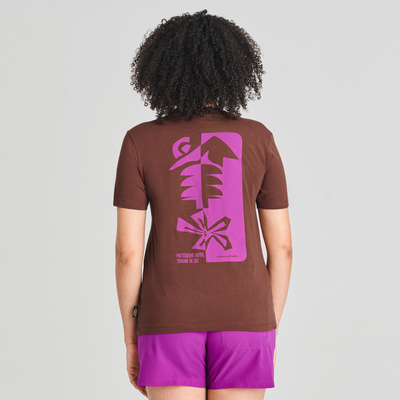 Géo - t-shirt en coton bio pour femme couleur brun
