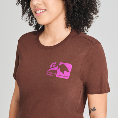 Géo - t-shirt en coton bio pour femme couleur brun
