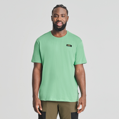Vallée - t-shirt en coton biologique couleur vert pour homme