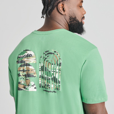 Vallée - t-shirt en coton biologique couleur vert pour homme
