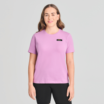 Vallée - t-shirt en coton biologique de couleur rose pour femme