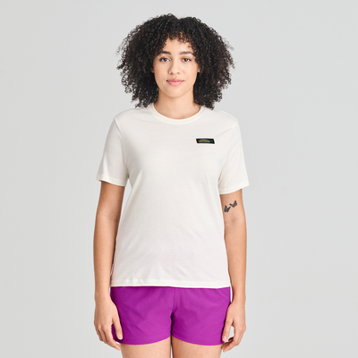 Vallée - t-shirt en coton biologique de couleur blanc pour femme