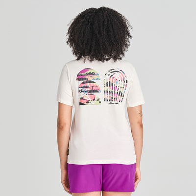 Vallée - t-shirt en coton biologique de couleur blanc pour femme