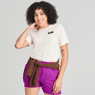 Vallée - t-shirt en coton biologique de couleur blanc pour femme