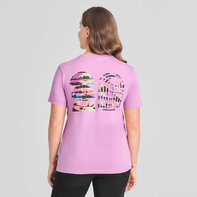 Vallée - t-shirt en coton biologique de couleur rose pour femme