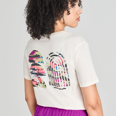 Vallée - t-shirt en coton biologique de couleur blanc pour femme