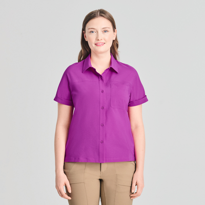 Durango - chemise manches courtes couleur violet pour femme