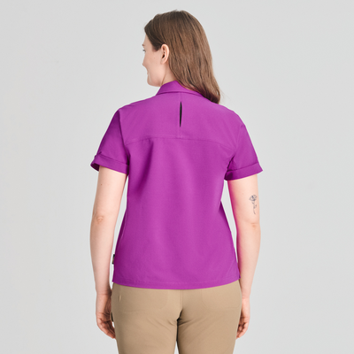 Durango - chemise manches courtes couleur violet pour femme