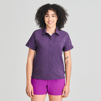 Durango - chemise manches courtes couleur violet  pour femme