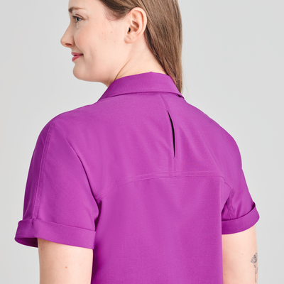 Durango - chemise manches courtes couleur violet pour femme
