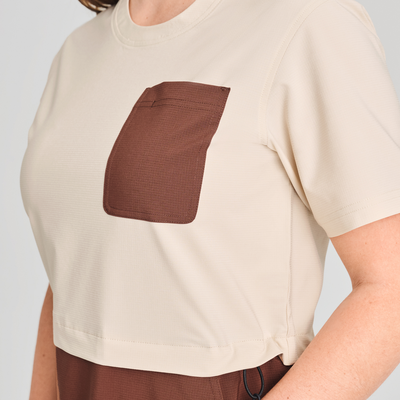 Durango - robe t-shirt d'été couleur brune pour femme