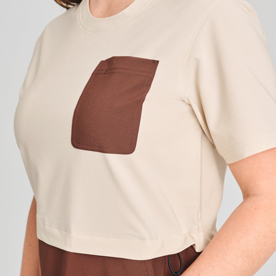 Durango - robe t-shirt d'été couleur brune pour femme