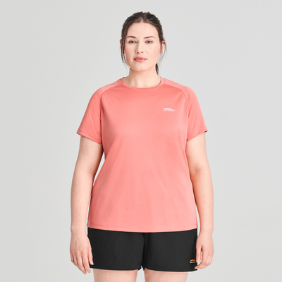 T-shirt technique pour femme de couleur rose