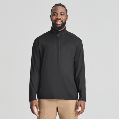 Chandail quart-zip Loken de couleur noir pour homme