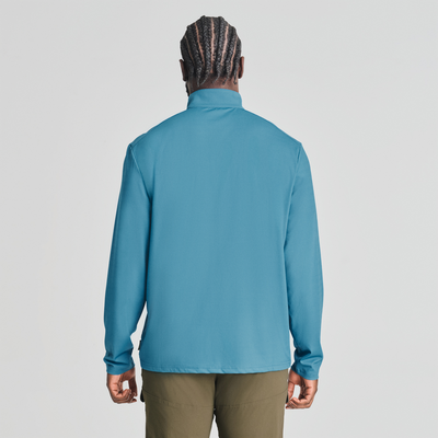 Chandail quart-zip Loken de couleur bleu pour homme