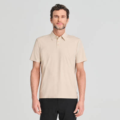 Loken - t-shirt polo beige - homme
