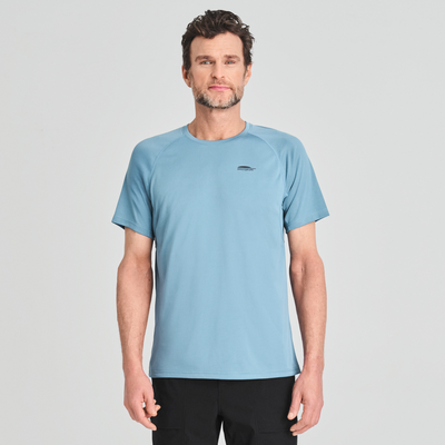 T-shirt sport Aventure de couleur bleu pour homme