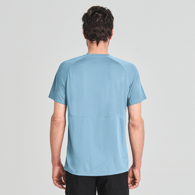 T-shirt sport Aventure de couleur bleu pour homme