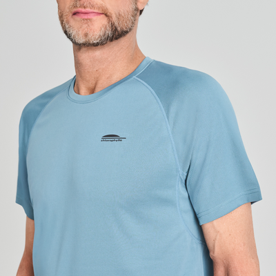T-shirt sport Aventure de couleur bleu pour homme