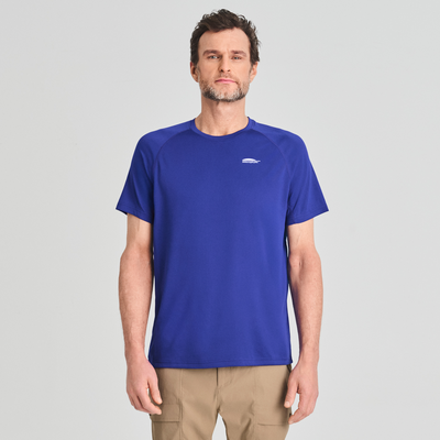 T-shirt sport Aventure de couleur bleu pour homme
