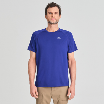 T-shirt sport Aventure de couleur bleu pour homme