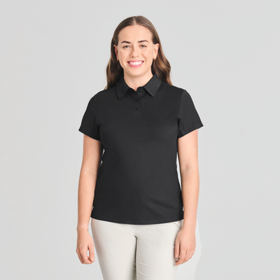 Avila - t-shirt polo noir pour femme