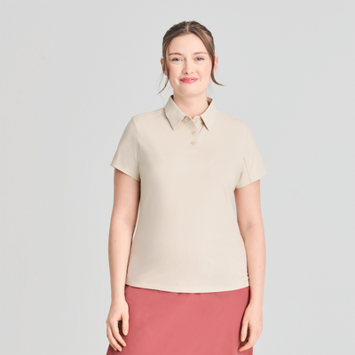 Avila - t-shirt polo beige pour femme