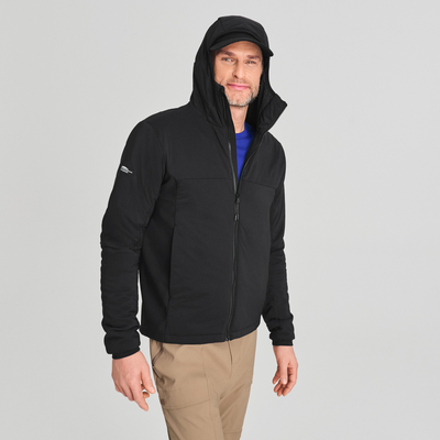 Synergie - veste isolée mi-saison de couleur noire pour homme