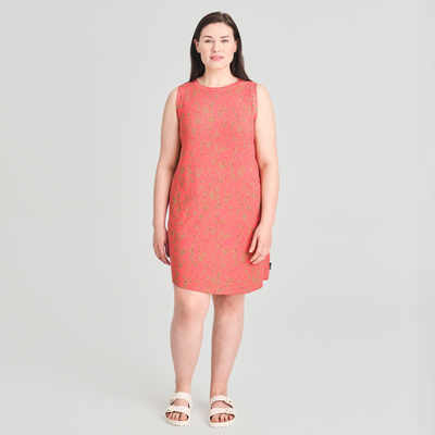 Littoral - robe sans manches en bambou rose pour femme