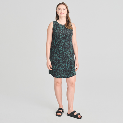 Littoral - robe sans manches en bambou verte pour femme