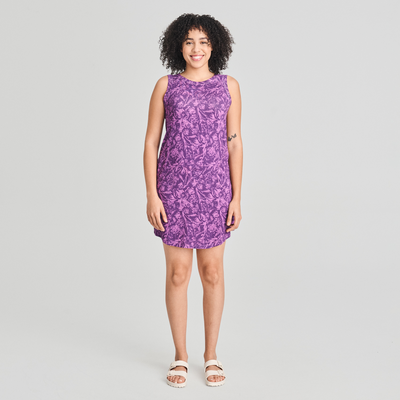 Littoral - robe sans manches en bambou violet pour femme