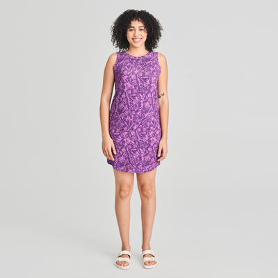 Littoral - robe sans manches en bambou violet pour femme